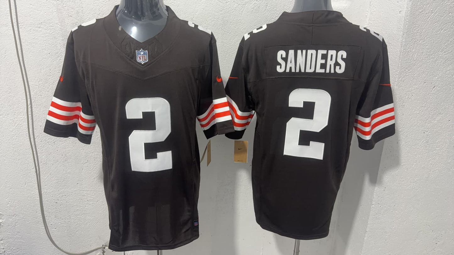 CLEVELAND BROWNS SHEDUER SANDERS BROWN JERSEY