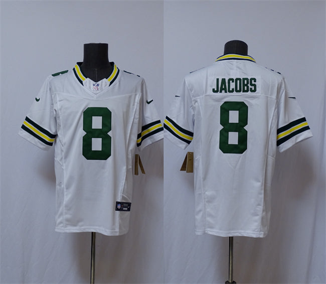 GREEN BAY PACKERS JOSH JACOBS WHITE JERSEY