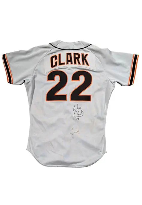 SAN FRANCISCO GIANTS WILL CLARK GREY JERSEY