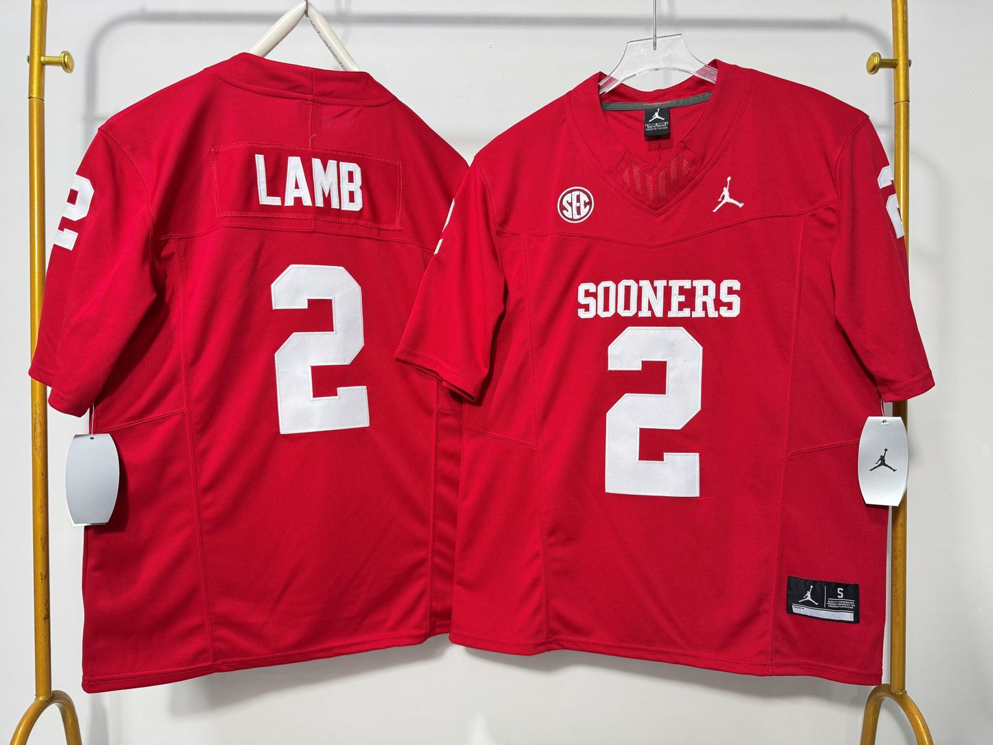 OKLAHOMA SOONERS CD LAMB MAROON JERSEY