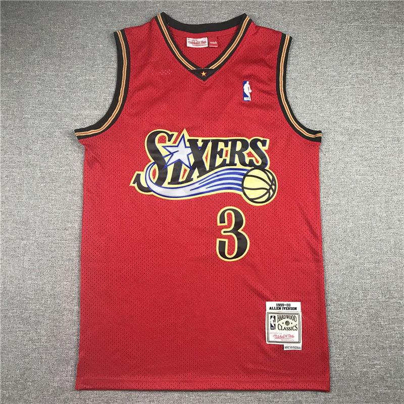 PHILADELPHIA 76ERS ALLEN IVERSON RED JERSEY
