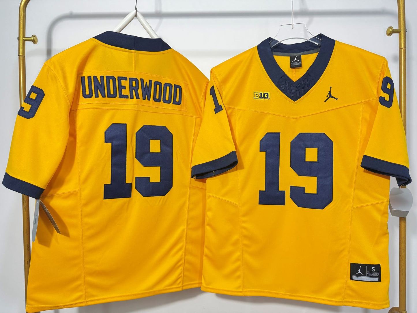 MICHIGAN WOLVERINES BRYCE UNDERWOOD YELLOW JERSEY