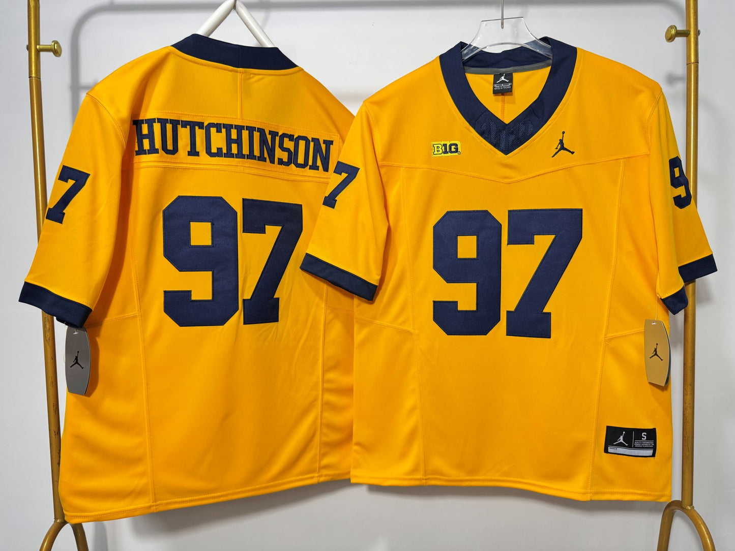 MICHIGAN WOLVERINES AIDEN HUTCHINSON YELLOW JERSEY