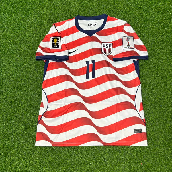 2026 WORLD CUP BRENDEN AARONSON TEAM USA RED AND WHITE JERSEY