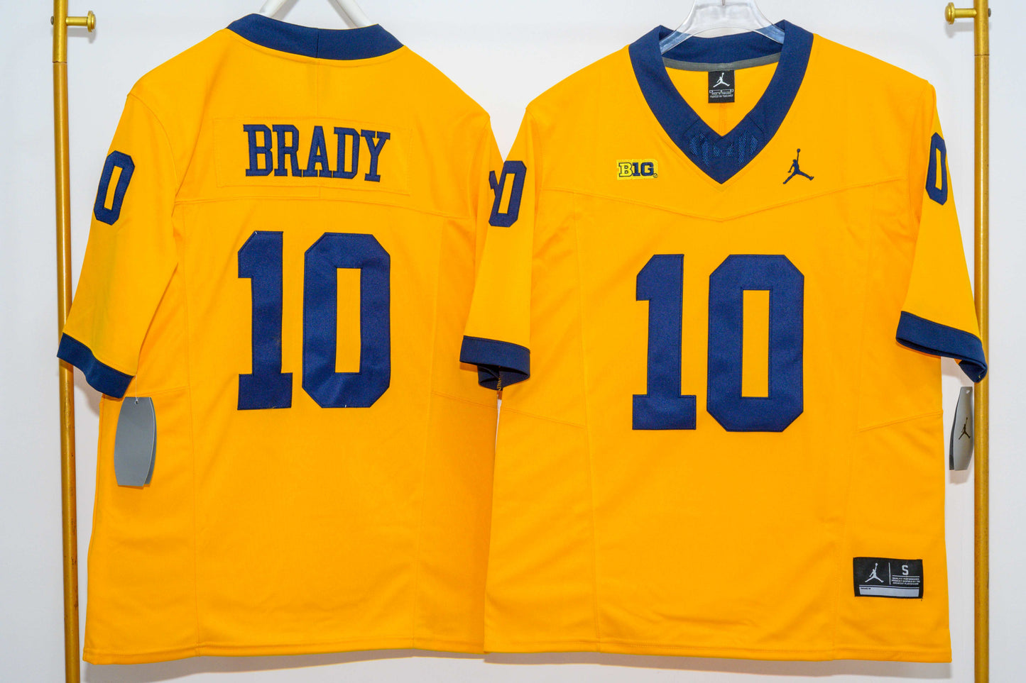 MICHIGAN WOLVERINES TOM BRADY YELLOW JERSEY