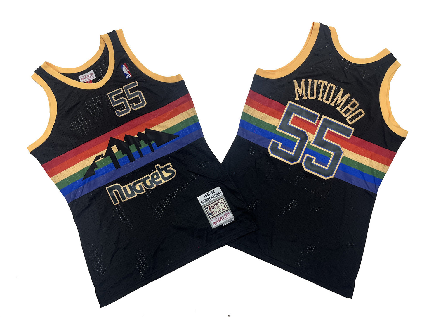 DENVER NUGGETS DIKEMBE MUTOMBO BLACK VINTAGE JERSEY