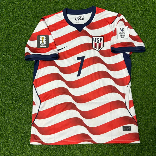 2026 WORLD CUP GIOVANNI REYNA TEAM USA RED AND WHITE JERSEY
