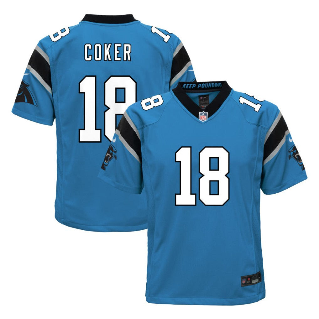 CAROLINA PANTHERS JALEN COKER BLUE JERSEY