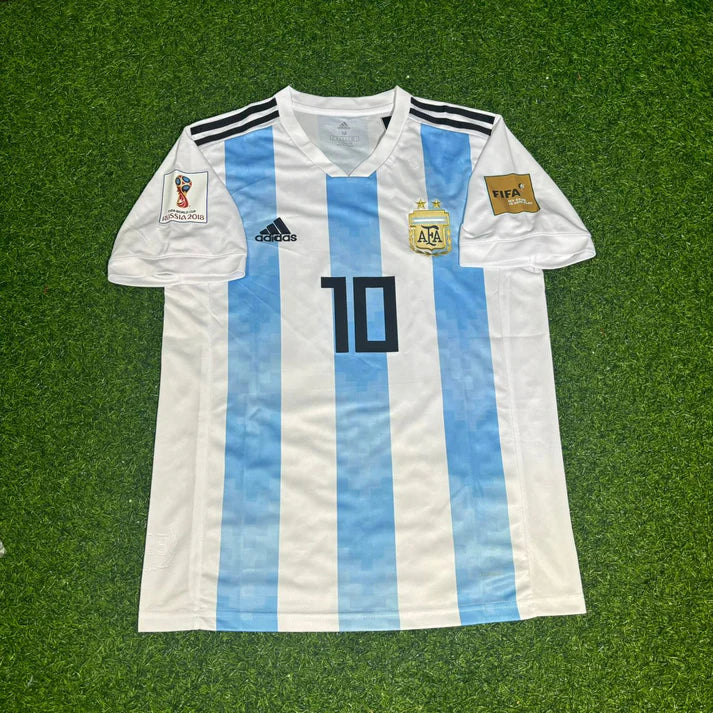 Lionel Messi #10 Argentina 2018 World Cup Home Retro Jersey