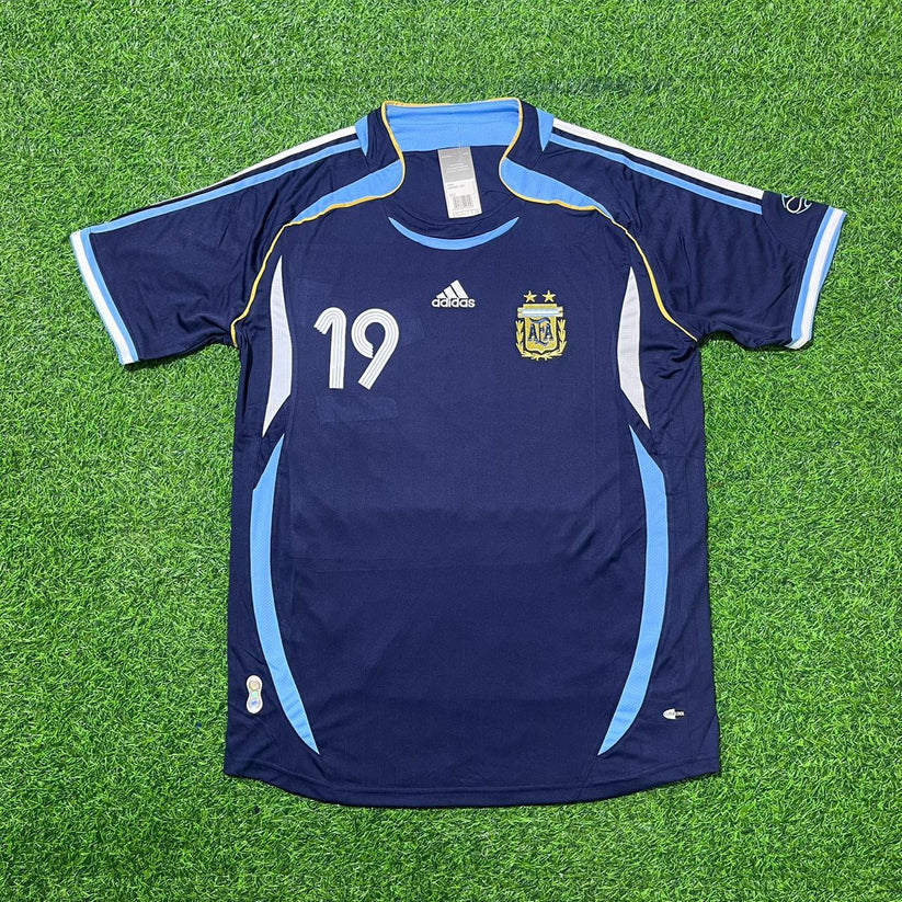 Lionel Messi Argentina Dark Blue Home Retro Football Jersey