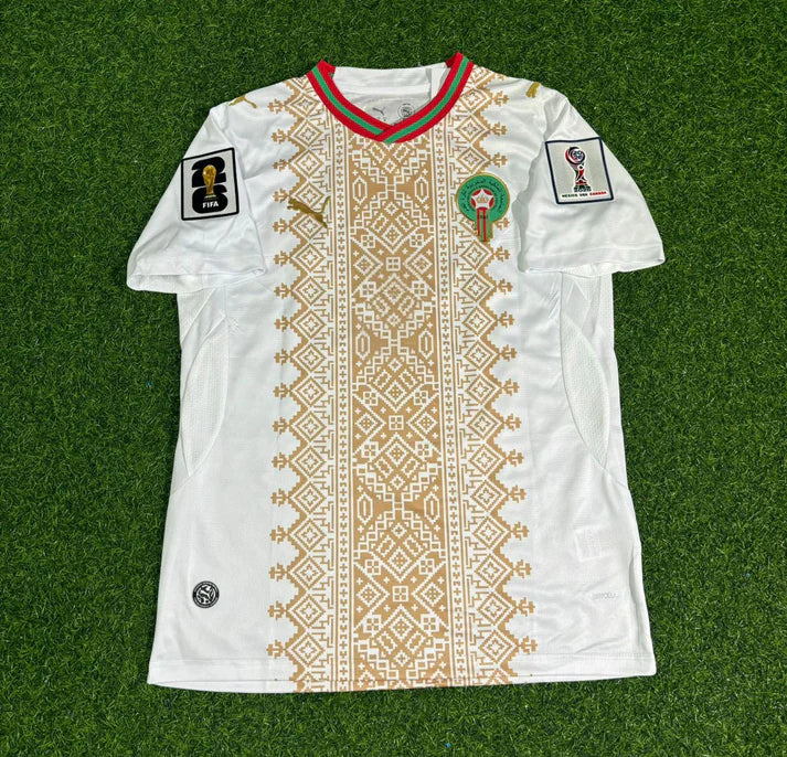 2026 WORLD CUP BILAL EL KHANNOUSS TEAM MOROCCO WHITE JERSEY