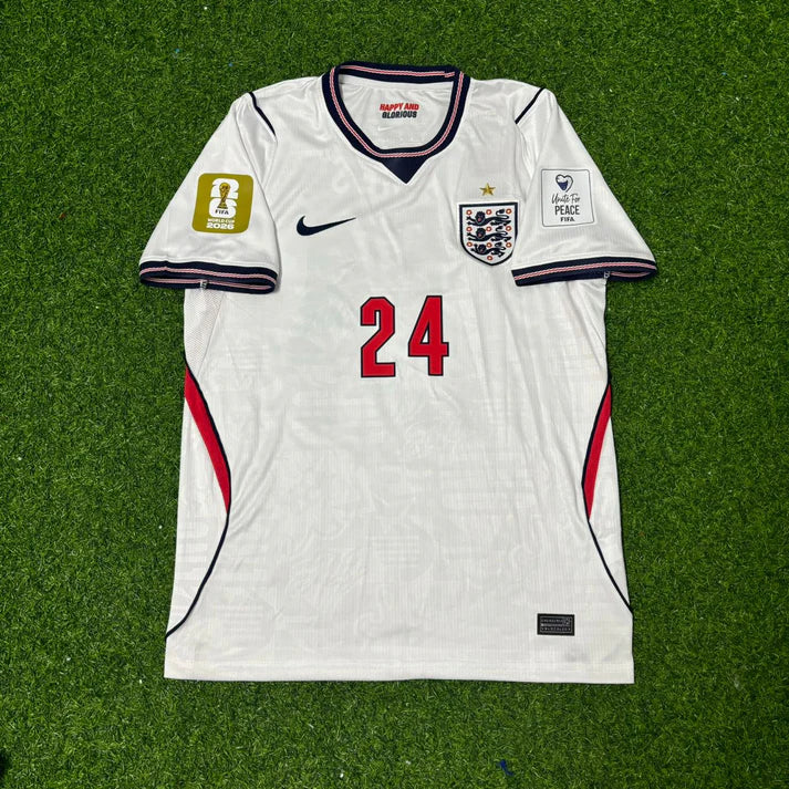 2026 WORLD CUP REECE JAMES TEAM ENGLAND WHITE JERSEY