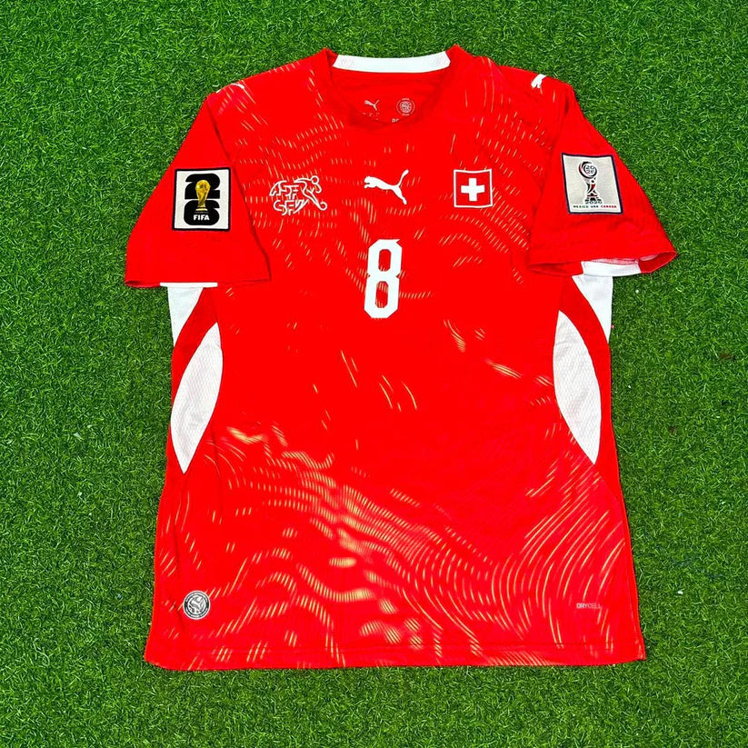 2026 WORLD CUP REMO FREULER TEAM SWITZERLAND RED JERSEY