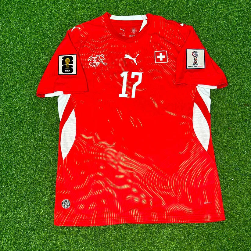 2026 WORLD CUP RUBEN VARGAS TEAM SWITZERLAND RED JERSEY
