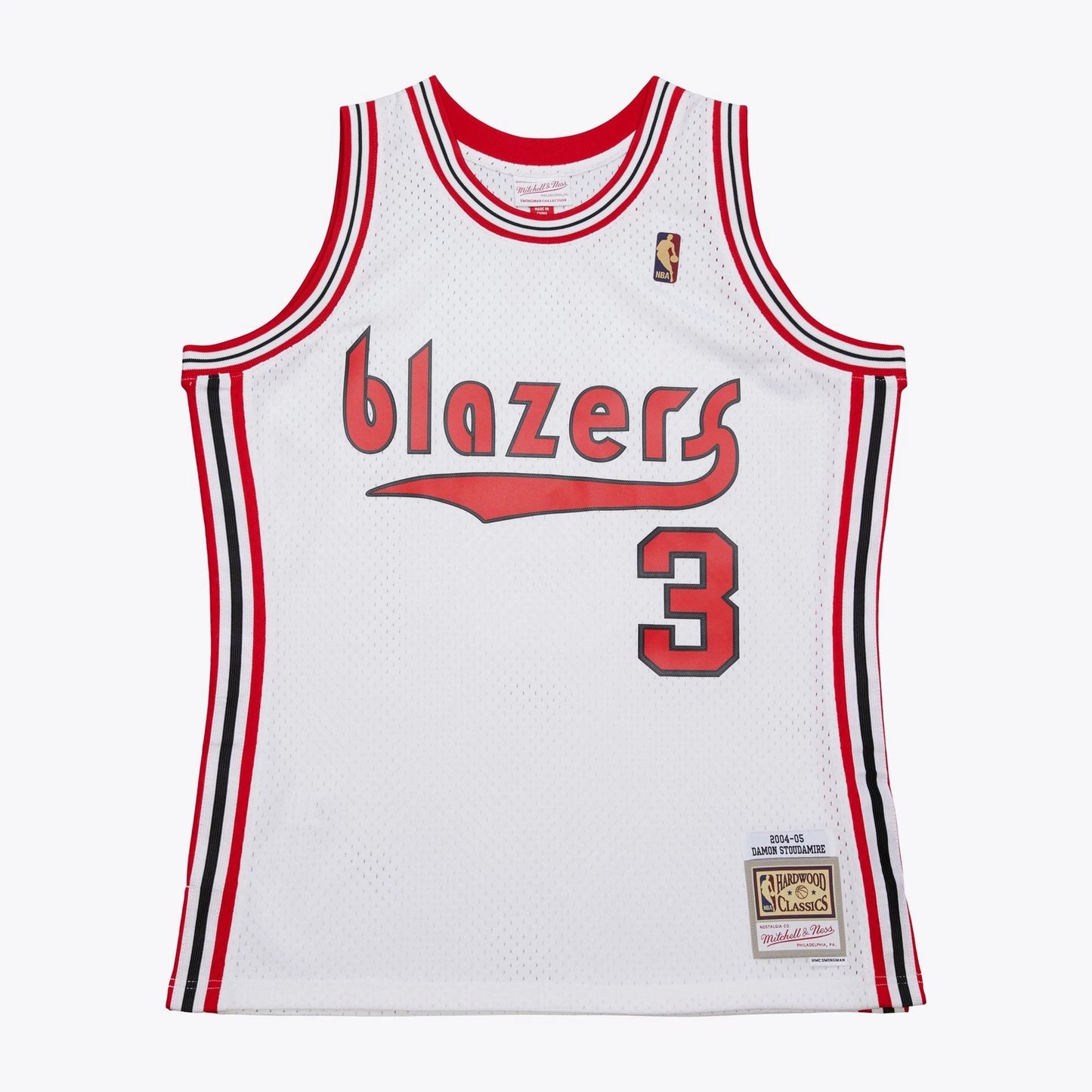 PORTLAND TRAIL BLAZERS DAMON STOUDAMIRE WHITE VINTAGE JERSEY