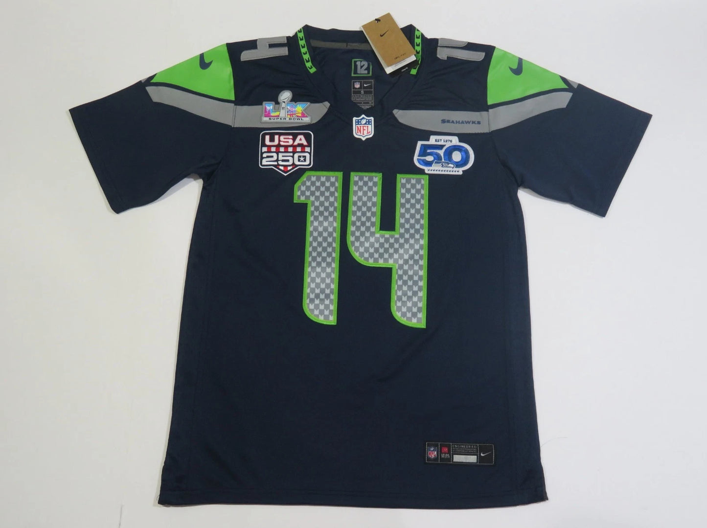 SEATTLE SEAHAWKS SAM DARNOLD BLUE SUPERBOWL JERSEY