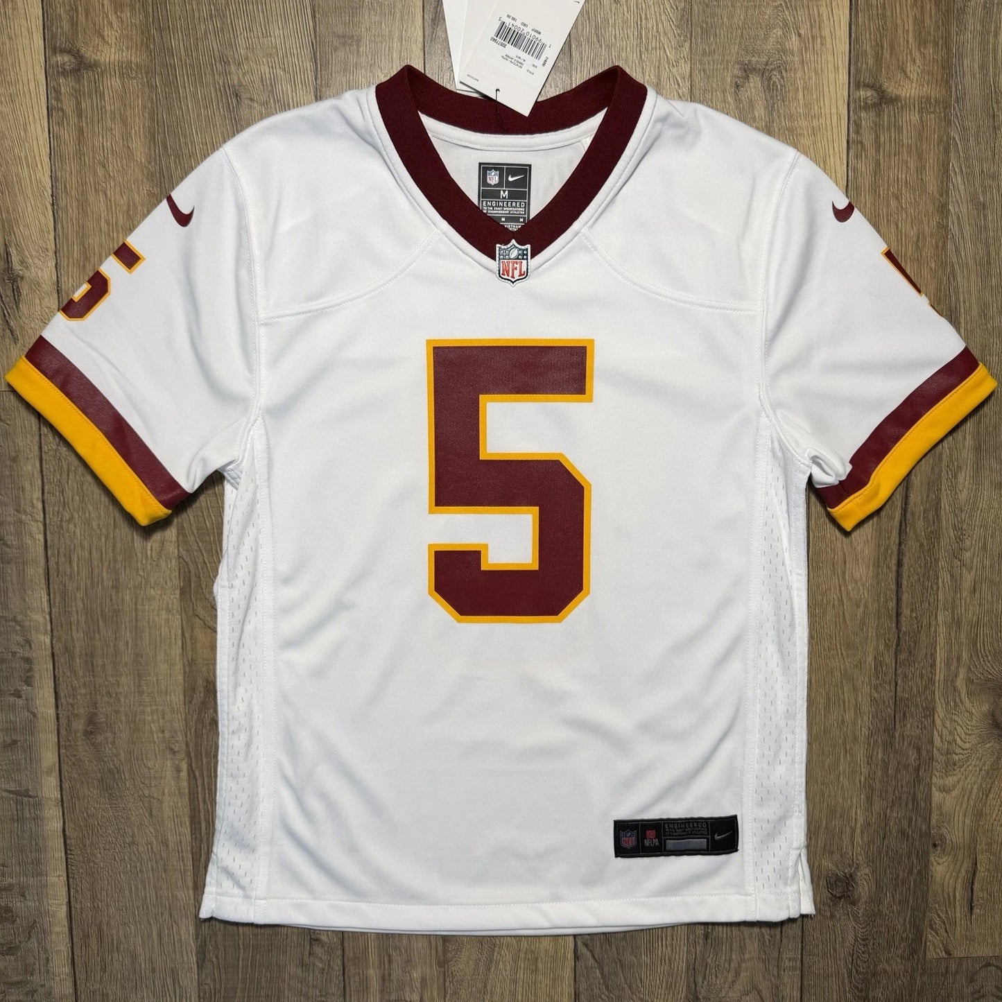WASHINGTON COMMANDERS JAYDEN DANIELS WHITE JERSEY