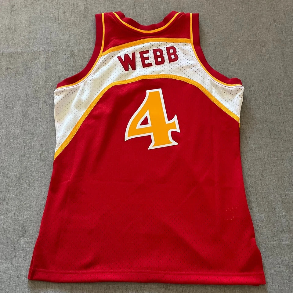 ATLANTA HAWKS SPUD WEBB RED VINTAGE JERSEY