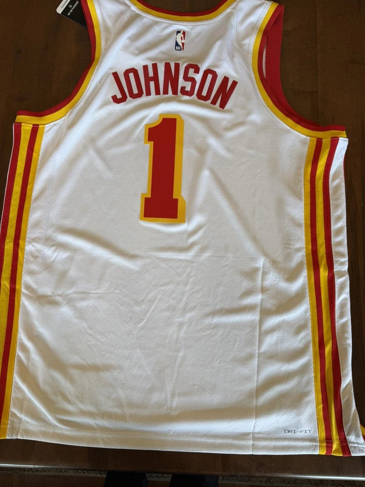 ATLANTA HAWKS JALEN JOHNSON WHITE JERSEY