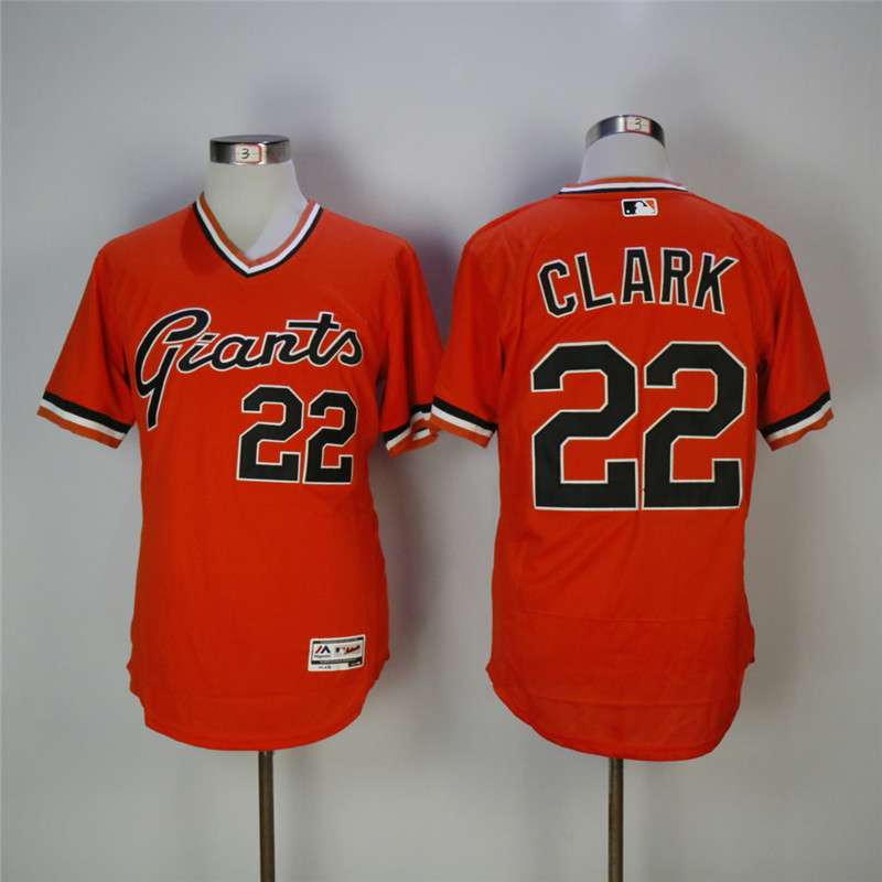 SAN FRANCISCO GIANTS WILL CLARK ORANGE JERSEY