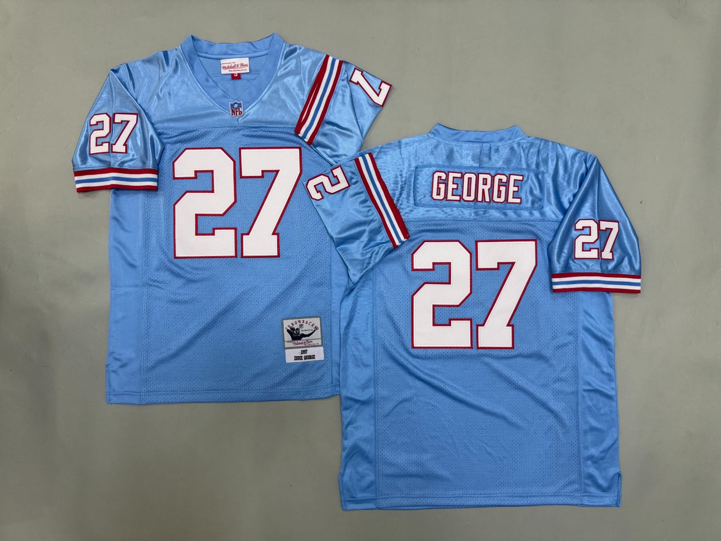 HOUSTON OILERS EDDIE GEORGE BLUE JERSEY