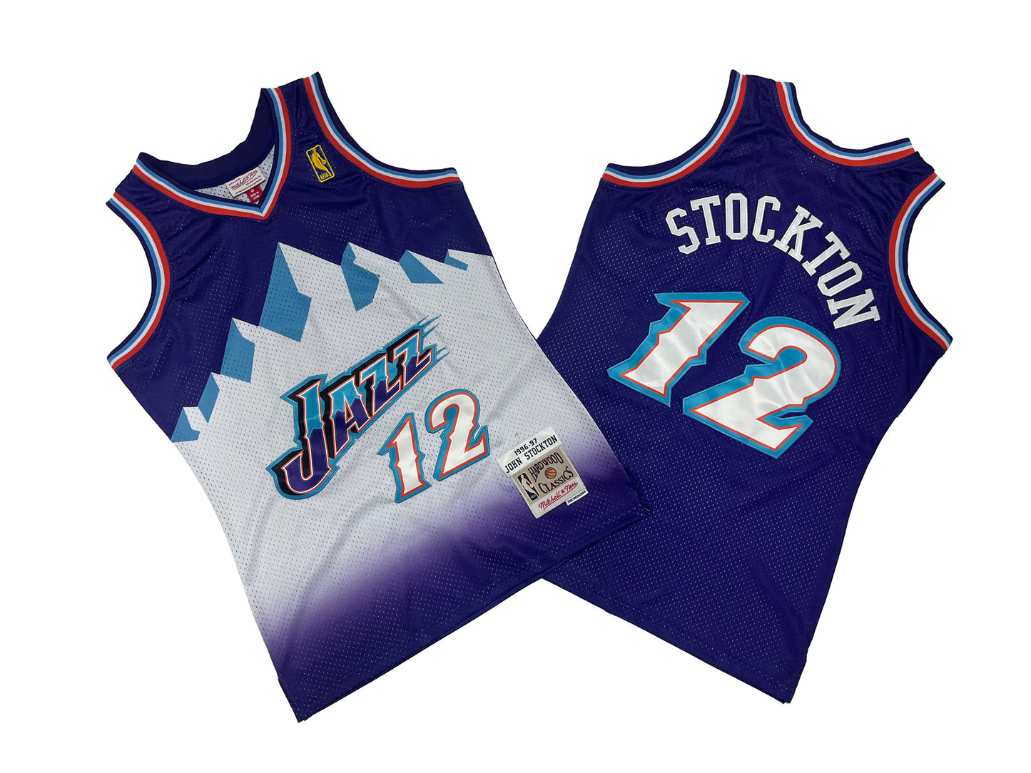 UTAH JAZZ JOHN STOCKTON PURPLE VINTAGE JERSEY