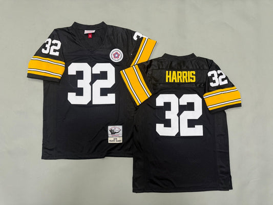 PITTSBURGH STEELERS FRANCO HARRIS BLACK VINTAGE JERSEY