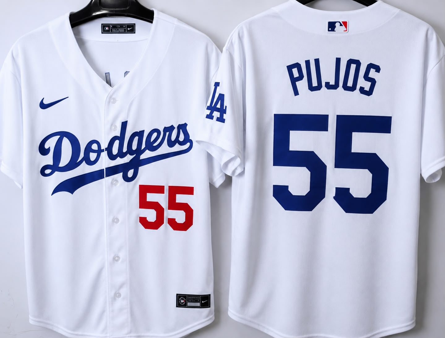 LOS ANGELES DODGERS ALBERT PUJOS WHITE JERSEY