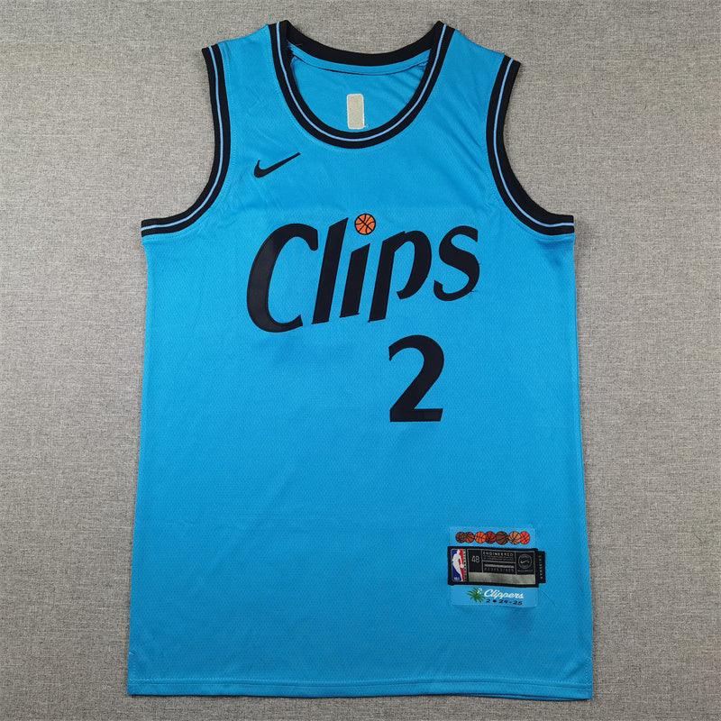 Kawhi Leonard Los Angeles Basketball Blue Jersey