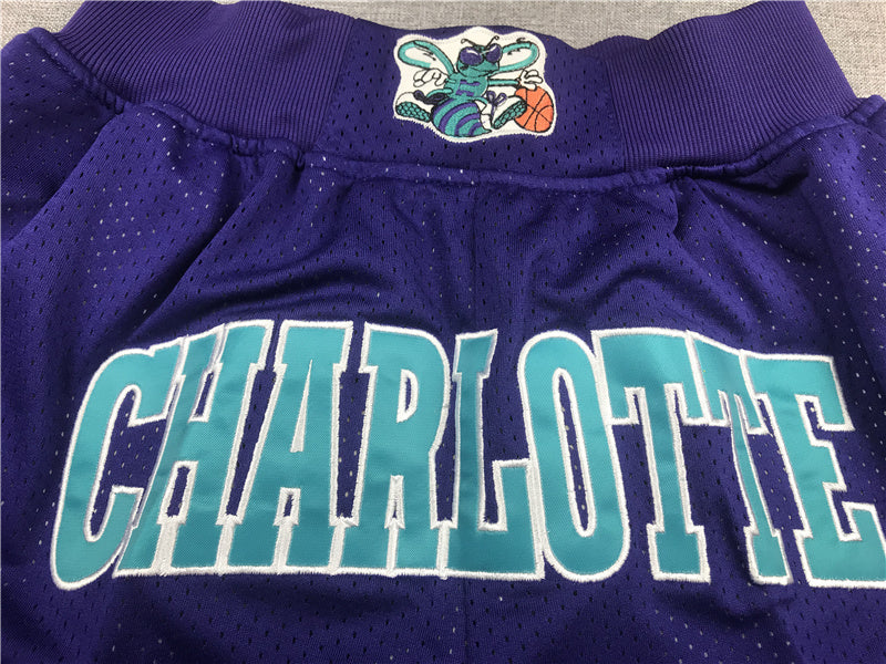 CHARLOTTE HORNETS PURPLE SHORTS