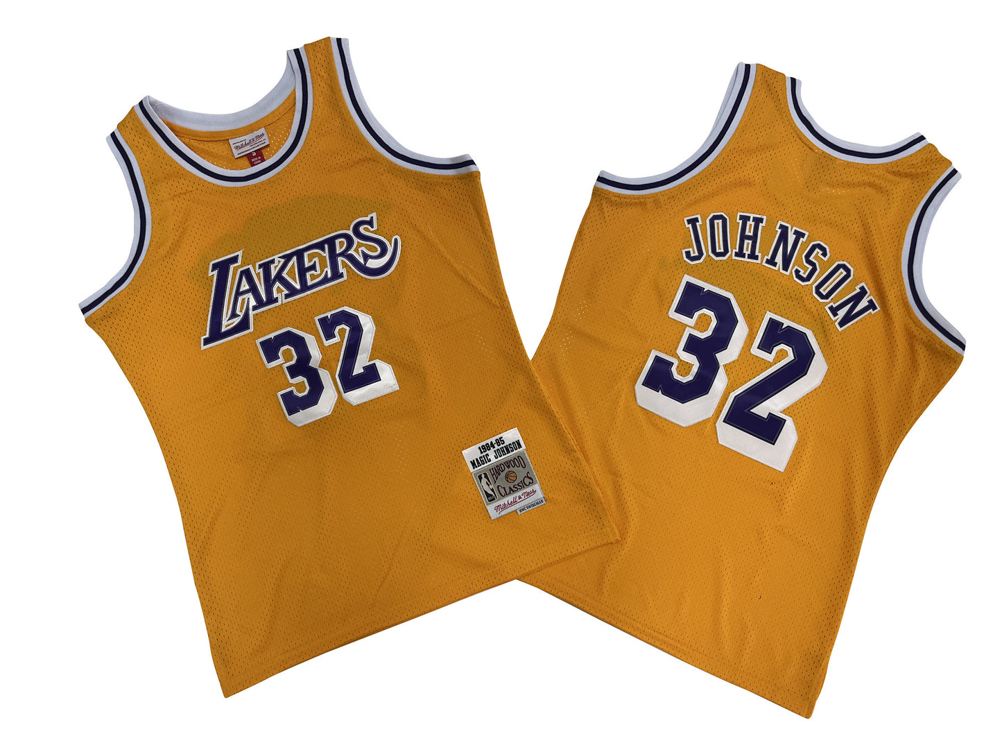 LOS ANGELES LAKERS MAGIC JOHNSON YELLOW VINTAGE JERSEY