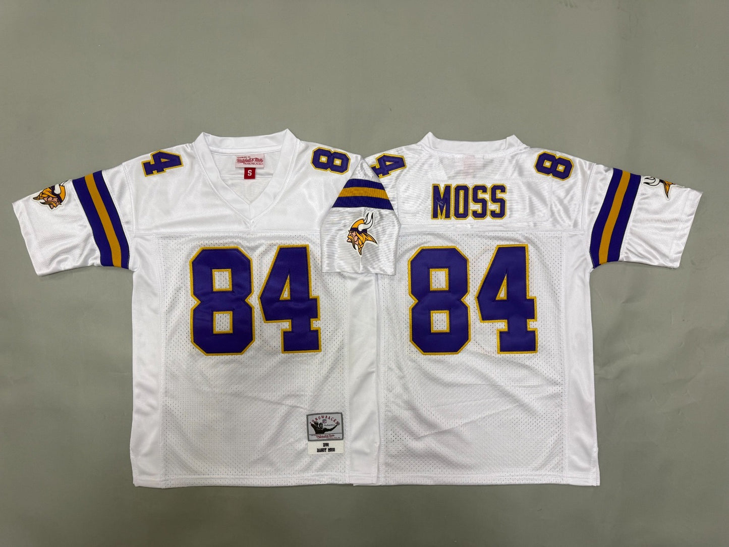 MINNESOTA VIKINGS RANDY MOSS WHITE VINTAGE JERSEY