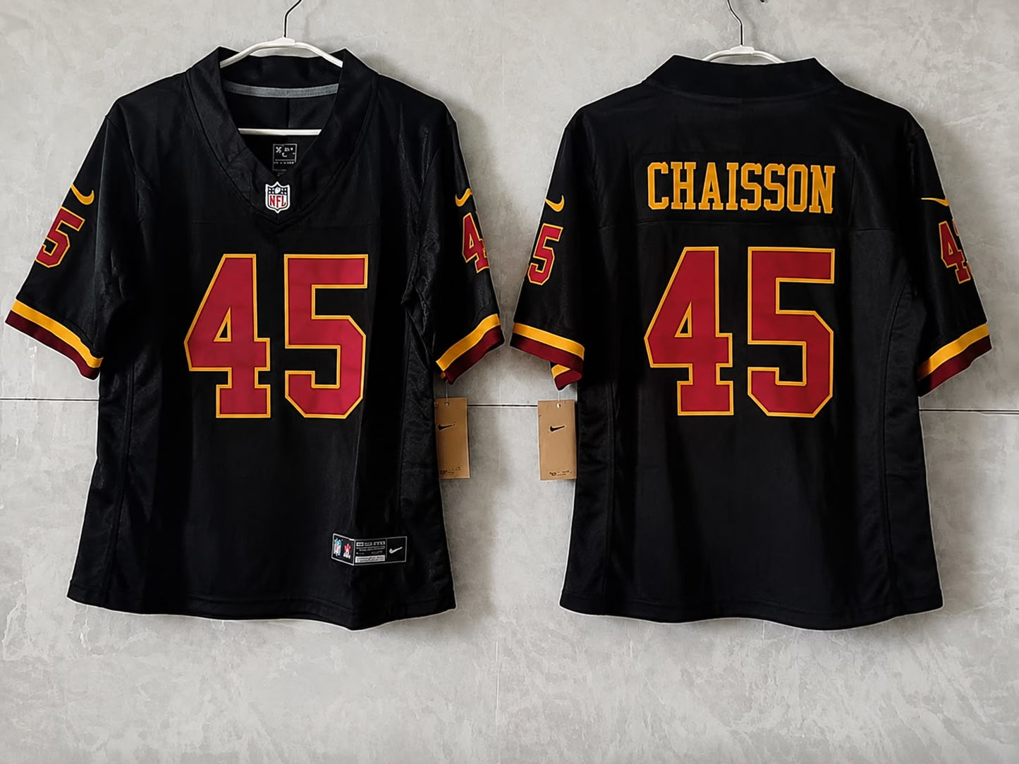 WASHINGTON COMMANDERS K'LAVON CHAISSON BLACK JERSEY