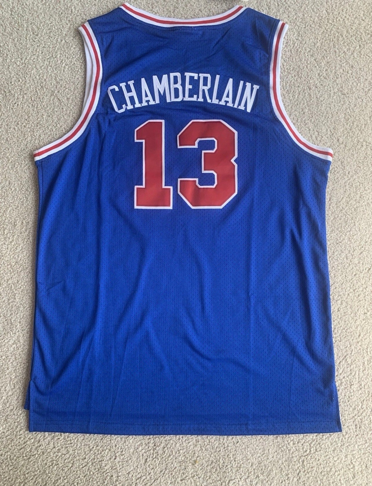Philidelphia 76ers Wilt Chamberlain Blue Vintage Jersey