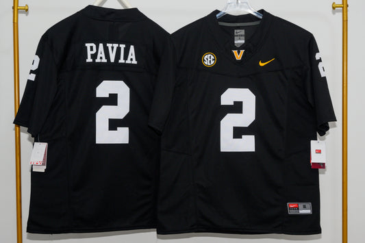 VANDERBILT COMMODORES DIEGO PAVIA BLACK JERSEY