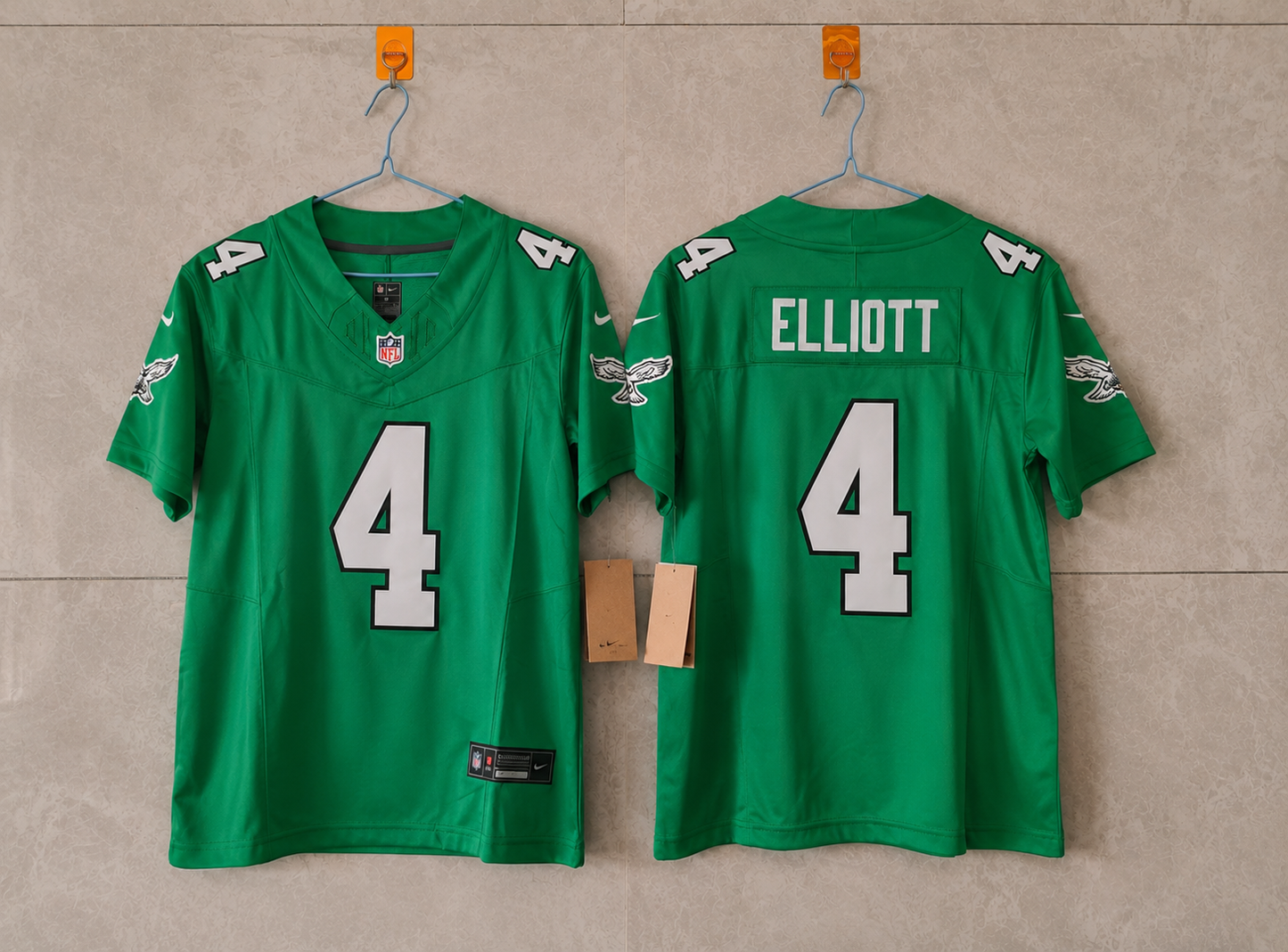 PHILADELPHIA EAGLES JAKE ELLIOTT KELLY GREEN JERSEY