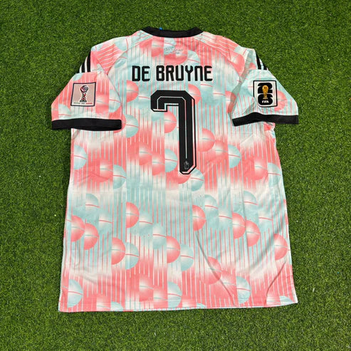 2026 WORLD CUP KEVIN DE BRUYNE TEAM BELGIUM RED AND BLUE JERSEY