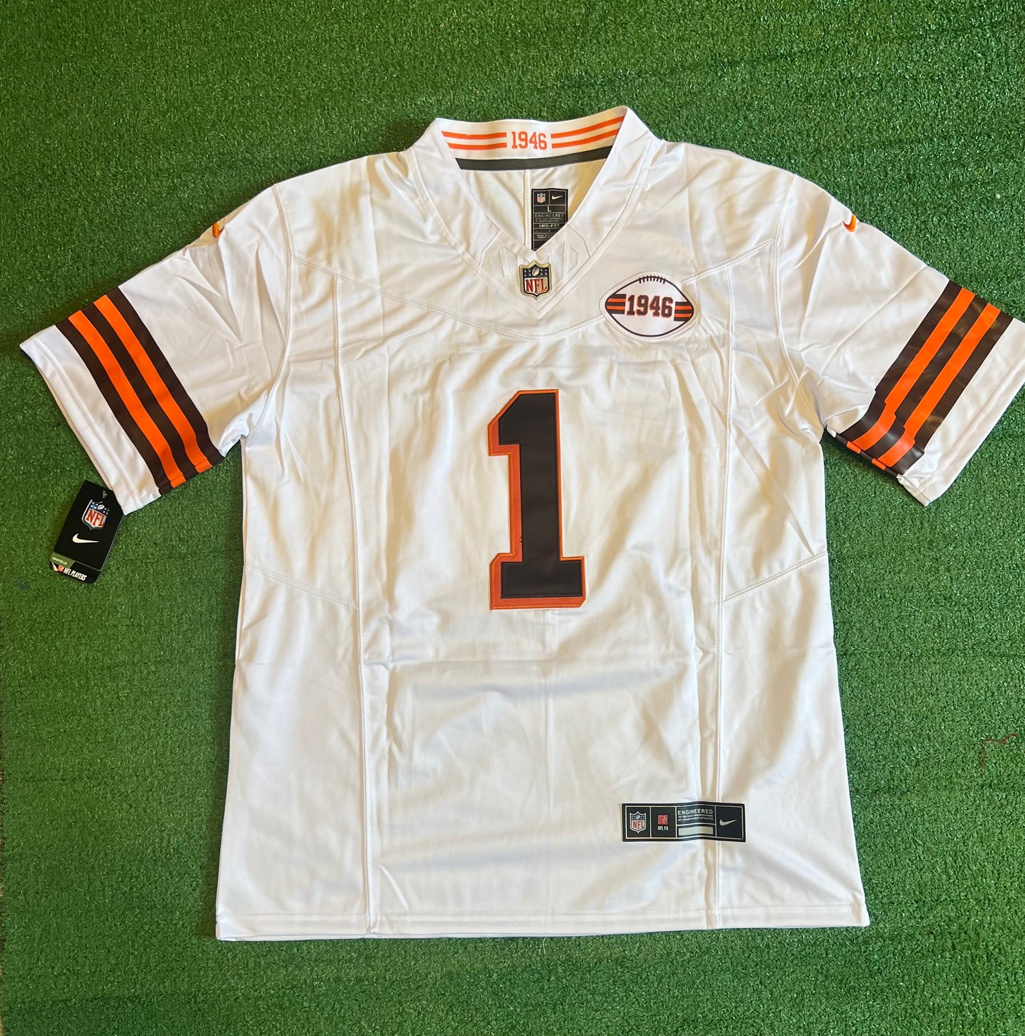 Cleveland Browns KC Conception White Retro Jersey