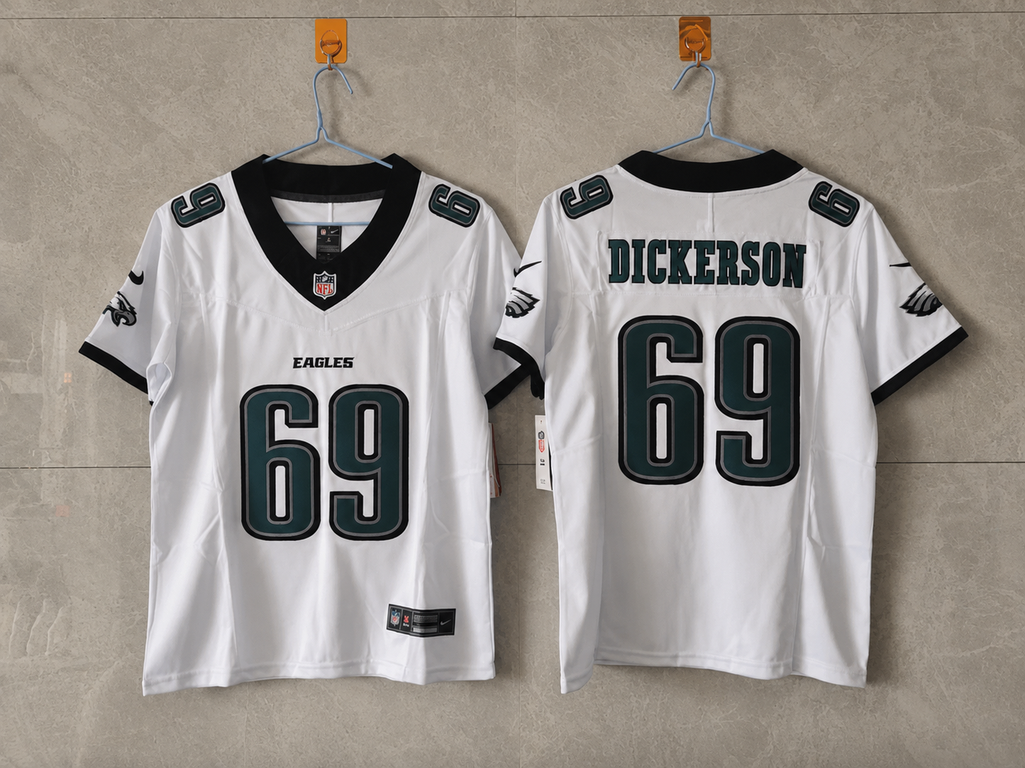 PHILADELPHIA EAGLES LANDON DICKERSON WHITE JERSEY