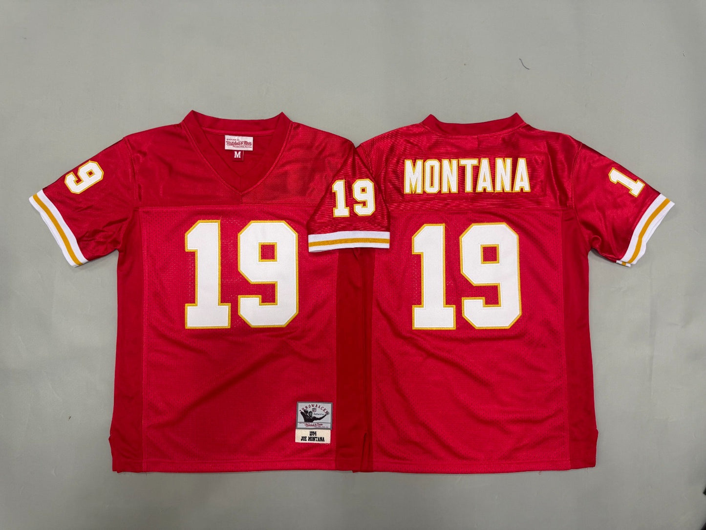 KANSAS CITY CHIEFS JOE MONTANA RED VINTAGE JERSEY