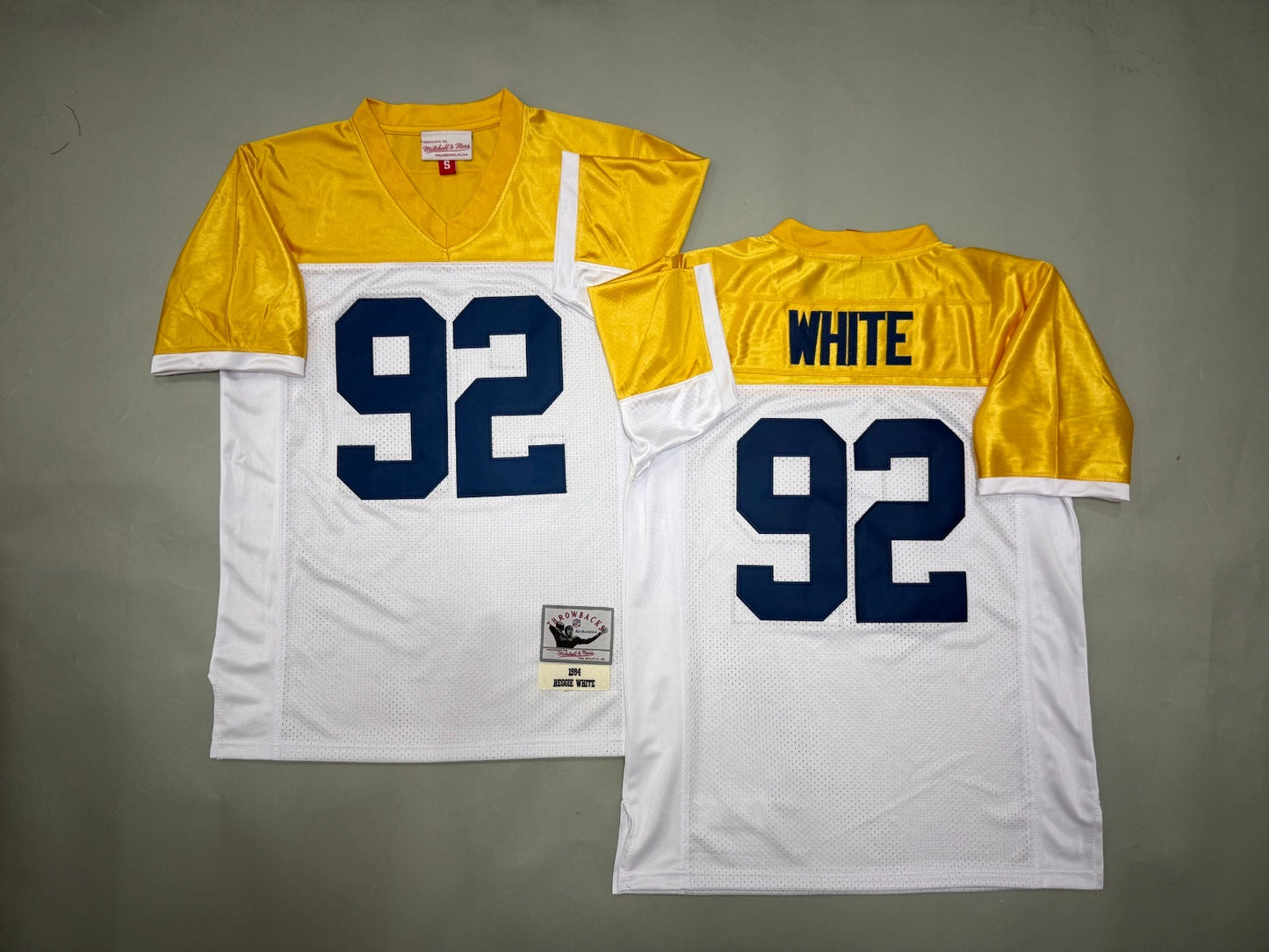 GREEN BAY PACKERS REGGIE WHITE WHITE VINTAGE JERSEY