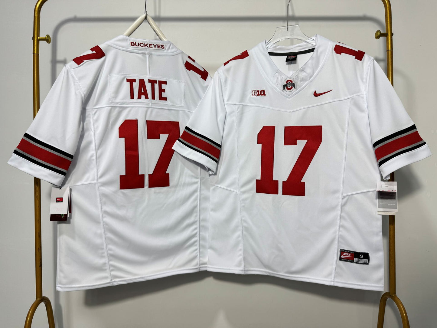 OHIO STATE BUCKEYES CARNELL TATE WHITE JERSEY
