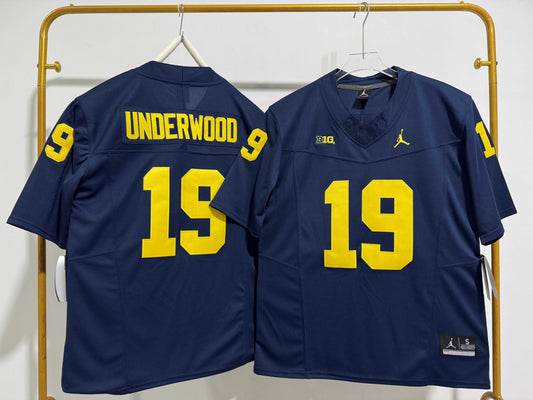 MICHIGAN WOLVERINES BRYCE UNDERWOOD BLUE JERSEY