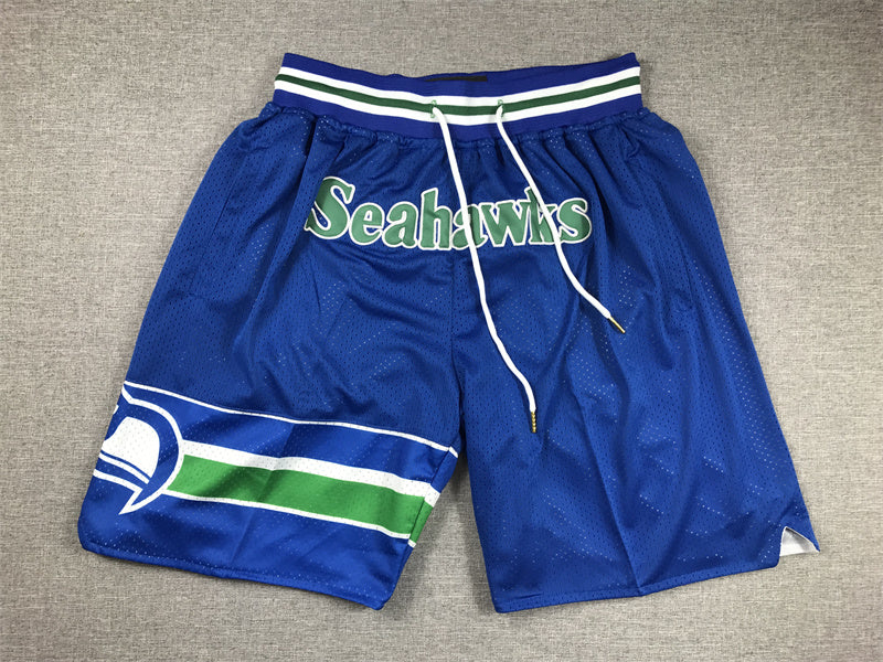 SEATTLE SEAHAWKS RETRO BLUE SHORTS