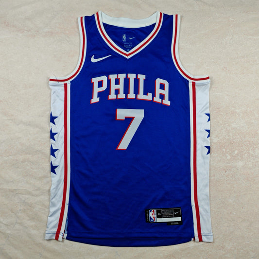PHILADELPHIA 76ERS JAYLEN BROWN BLUE JERSEY