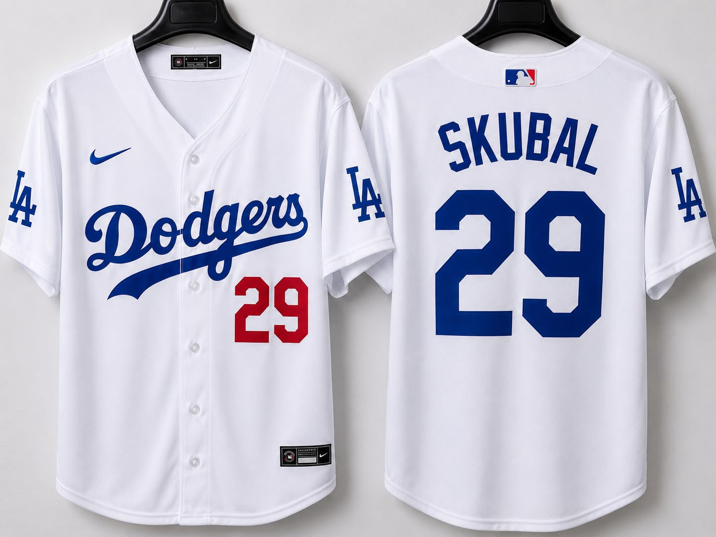 LOS ANGELES DODGERS TARIK SKUBAL WHITE JERSEY