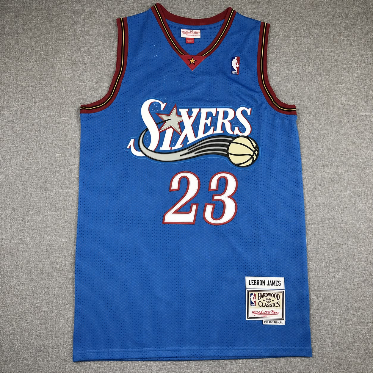 PHILADELPHIA 76ERS LEBRON JAMES BLUE JERSEY