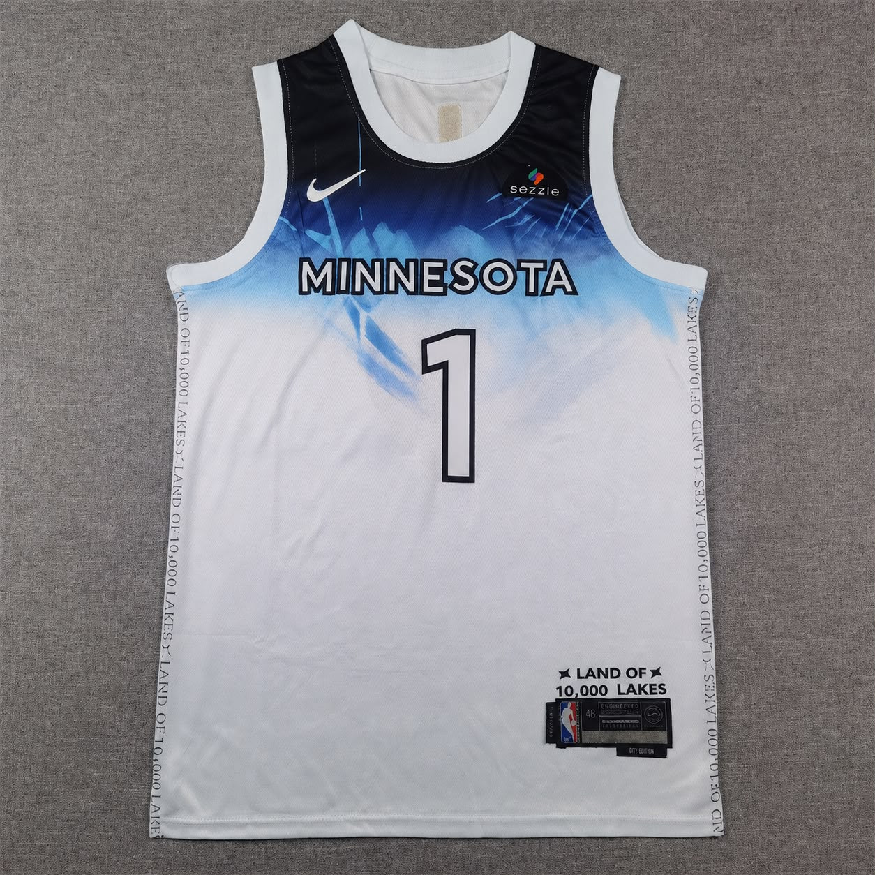 MINNESOTA TIMBERWOLVES LAMELO BALL WHITE JERSEY