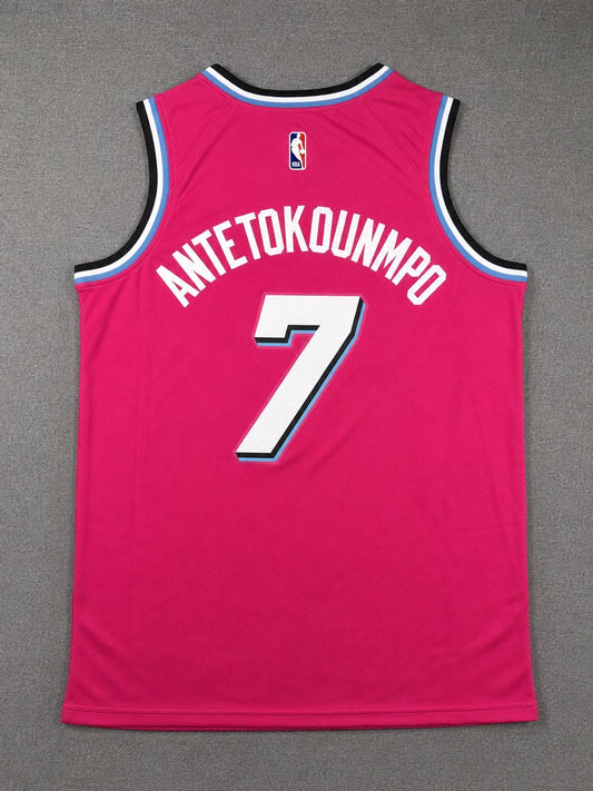 MIAMI HEAT GIANNIS ANTETOKOUNMPO PINK JERSEY