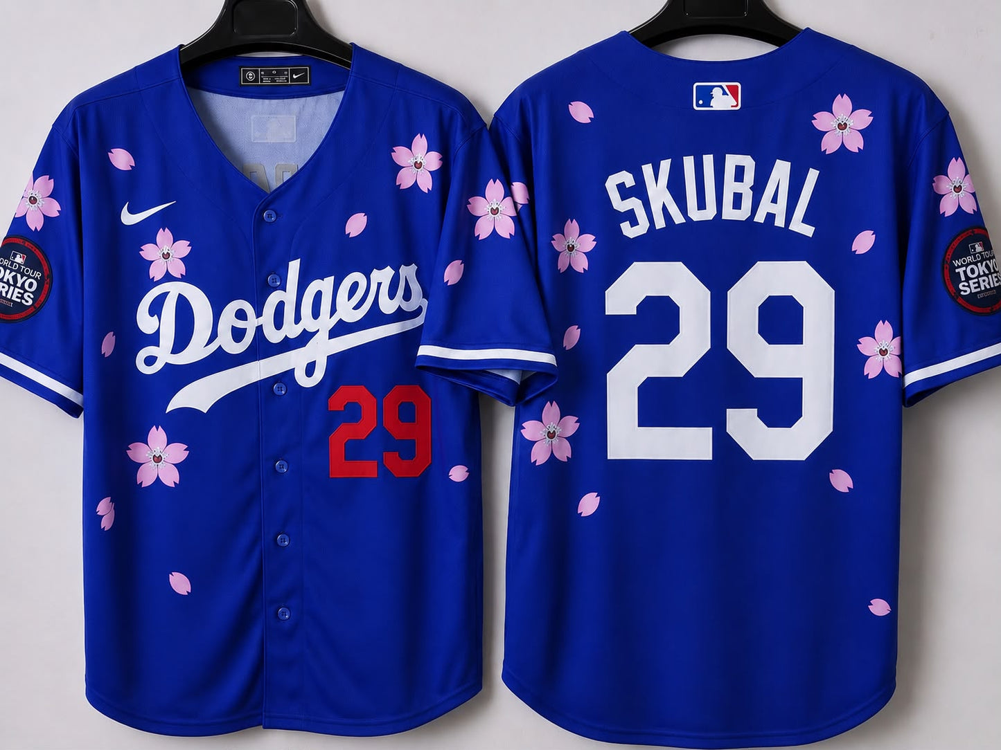 LOS ANGELES DODGERS TARIK SKUBAL BLUE CHERRY BLOSSOM JERSEY